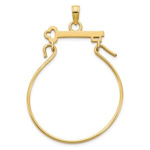 Million Charms 14k Yellow Gold Key Charm Holder Pendant